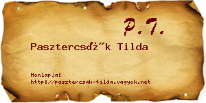 Pasztercsák Tilda névjegykártya